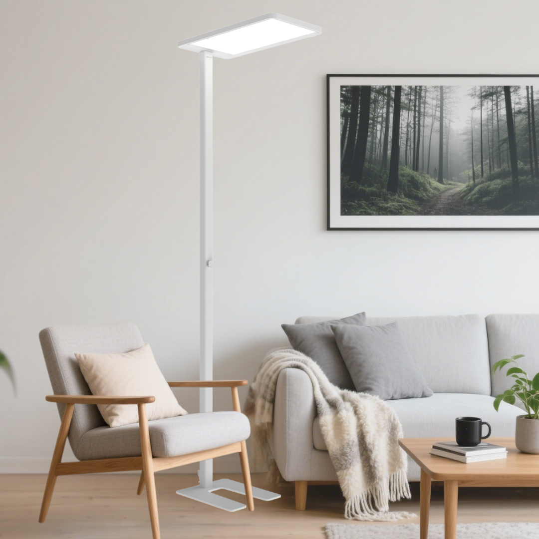 Full Spectrum Floor Lamp Pure ( 9000LM, 4000K, 100W, Knob Control ...